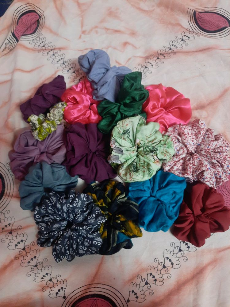 Pack Of 10 Colourfull Scrunchies