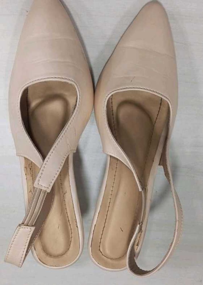 Beige Kitten Mules