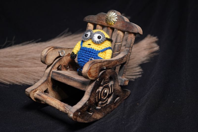 Handmade Crochet Minion Keychain