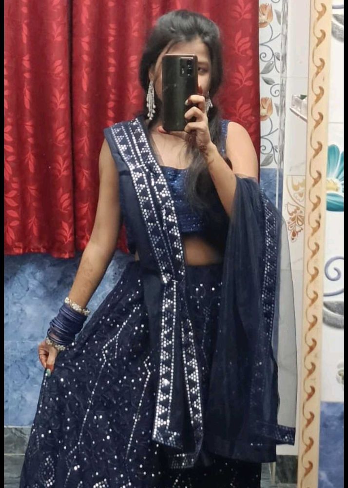 💙 Blue Lehenga Bollywood Style