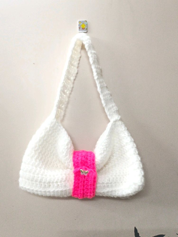 Handmade Crochet Bow Bag