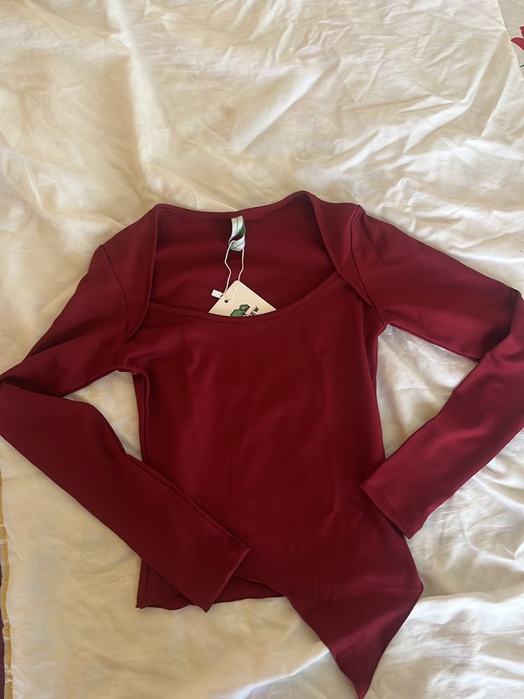 Burgundy Newme Top