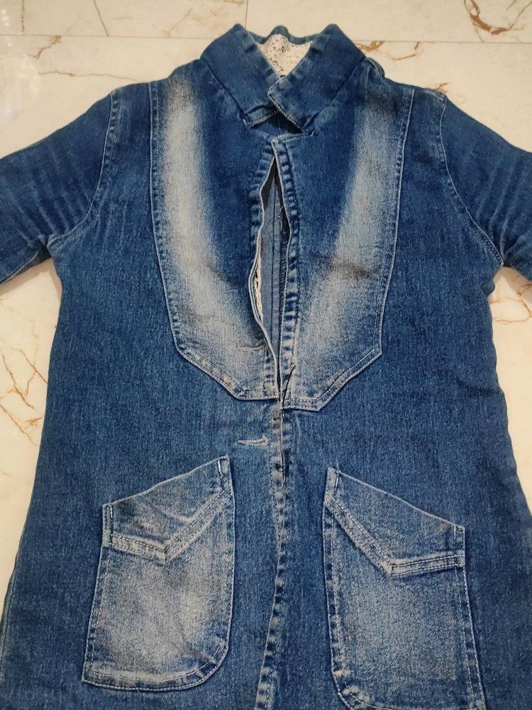 Blue Plain Ladies Stylish Denim CoatBlue Plain Ladies Stylish Denim CoatBlue Plain Ladies Stylish Denim CoatBlue Plain Ladies Stylish Denim Coat