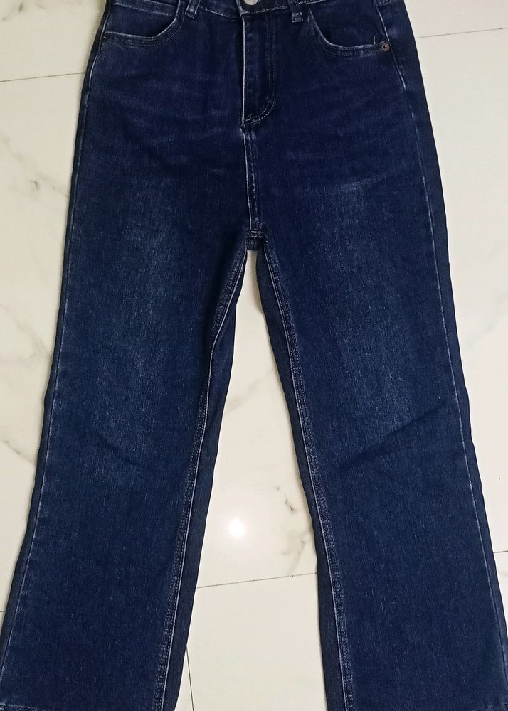 Navy Blue Straight Fit Jeans