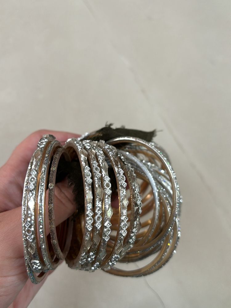 Set Of Silver Bangles