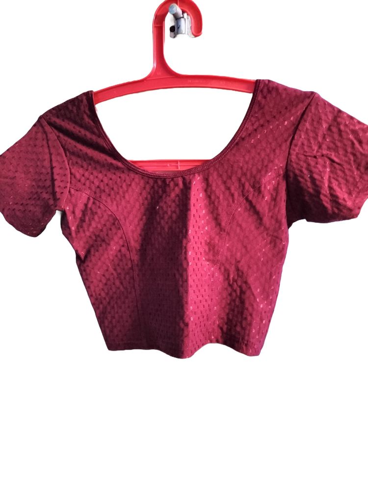 Maroon Stretchable Blouse