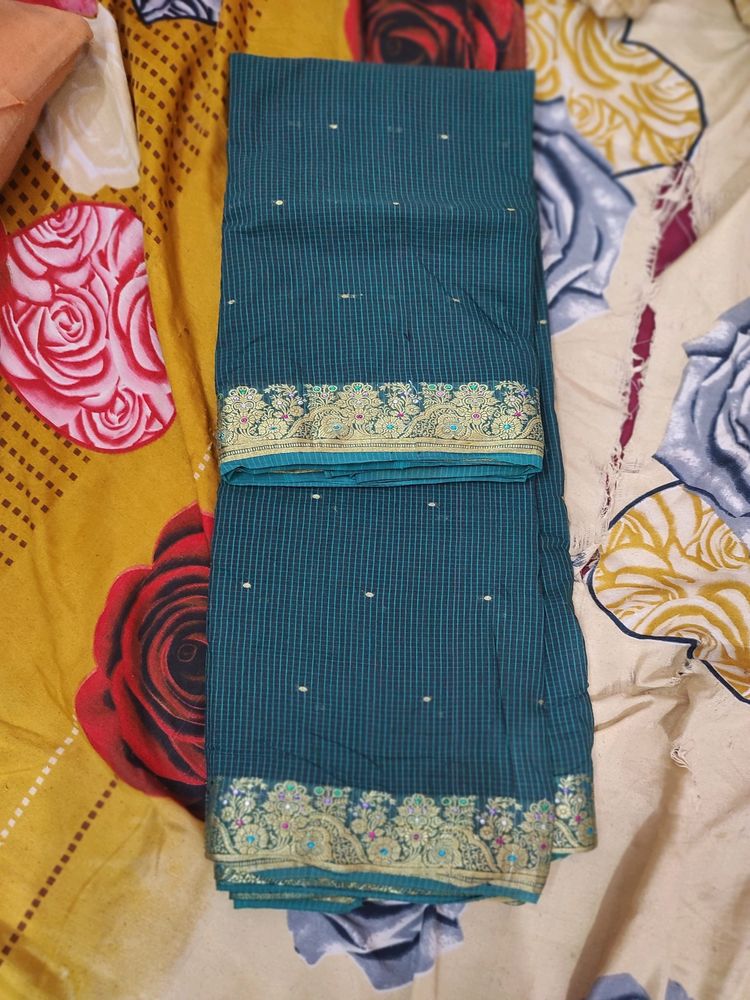 Handloom Saree With Stiched Blouse