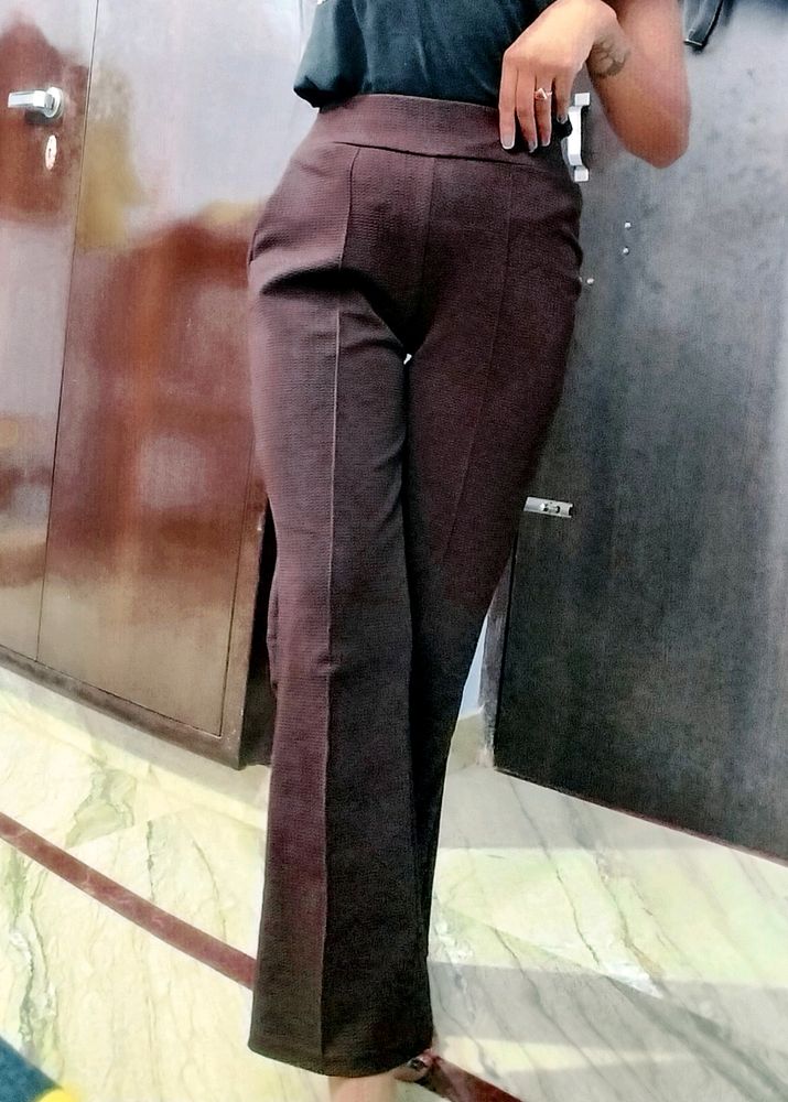 Bootcut Brown Trouser