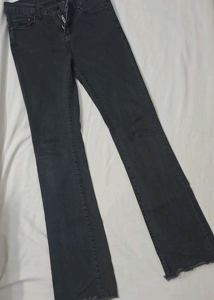 High Waist Bell Bottom  Black Jeans