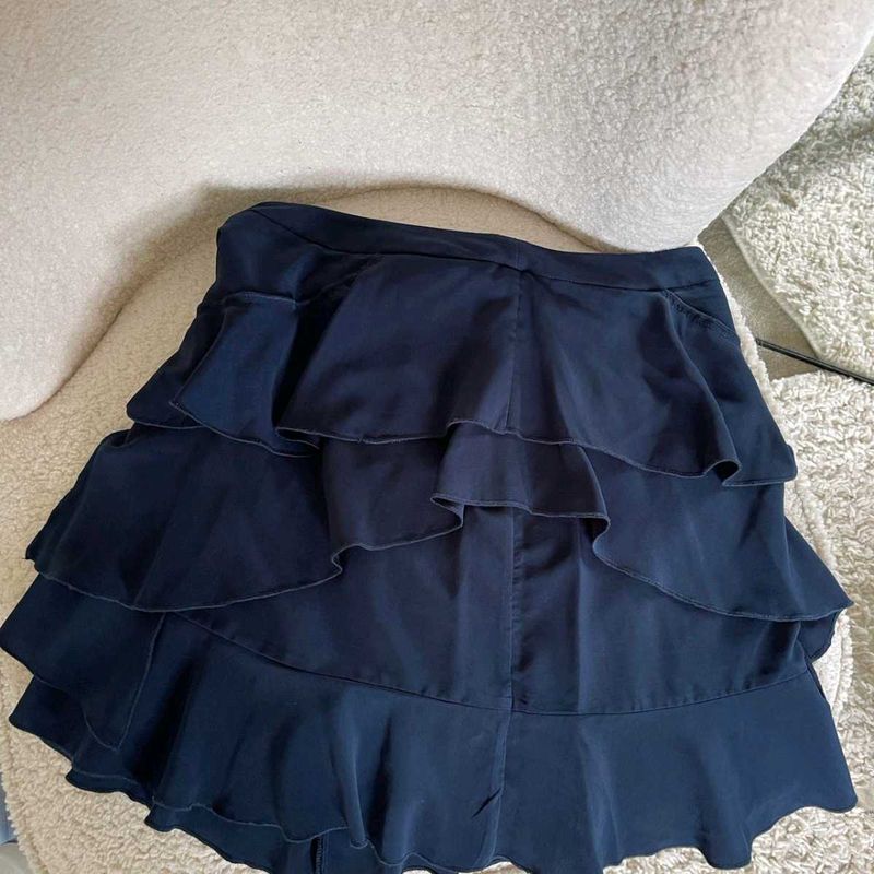 H&M Two Ways Skirt Blue Y2k Asymmetric Zipper