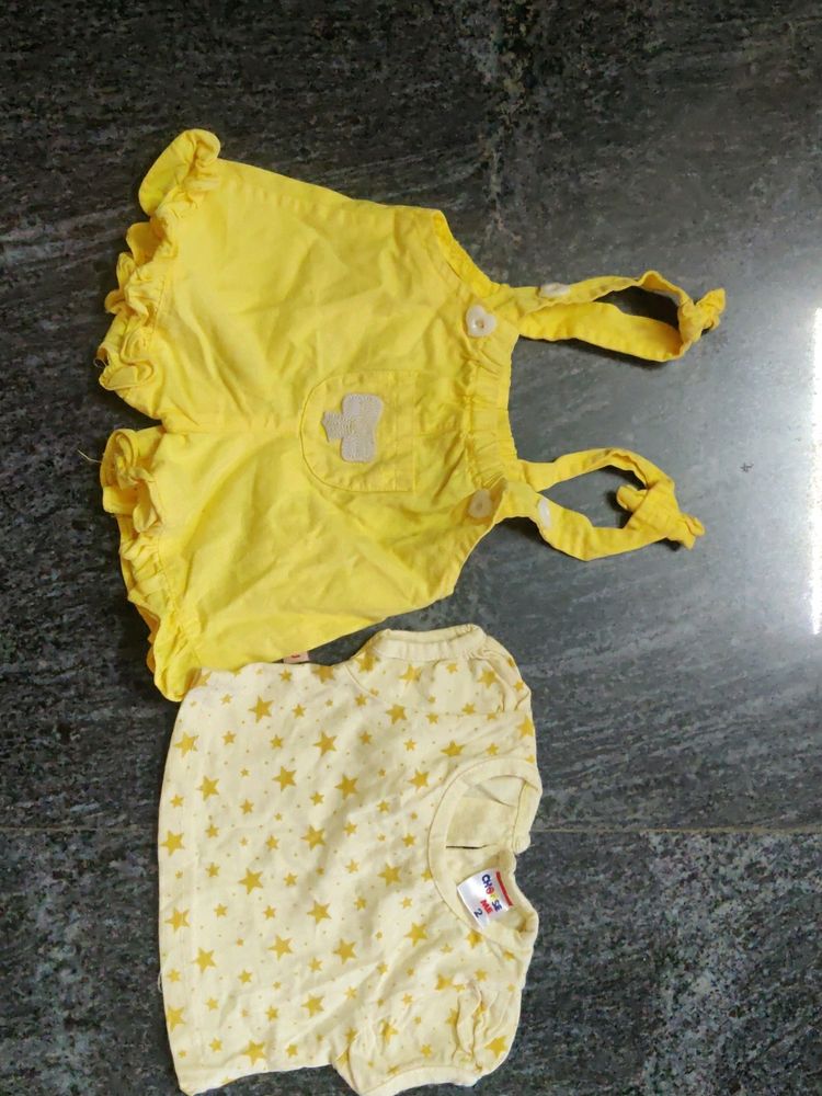 Unused Stylish Yellow Dress For Newborn