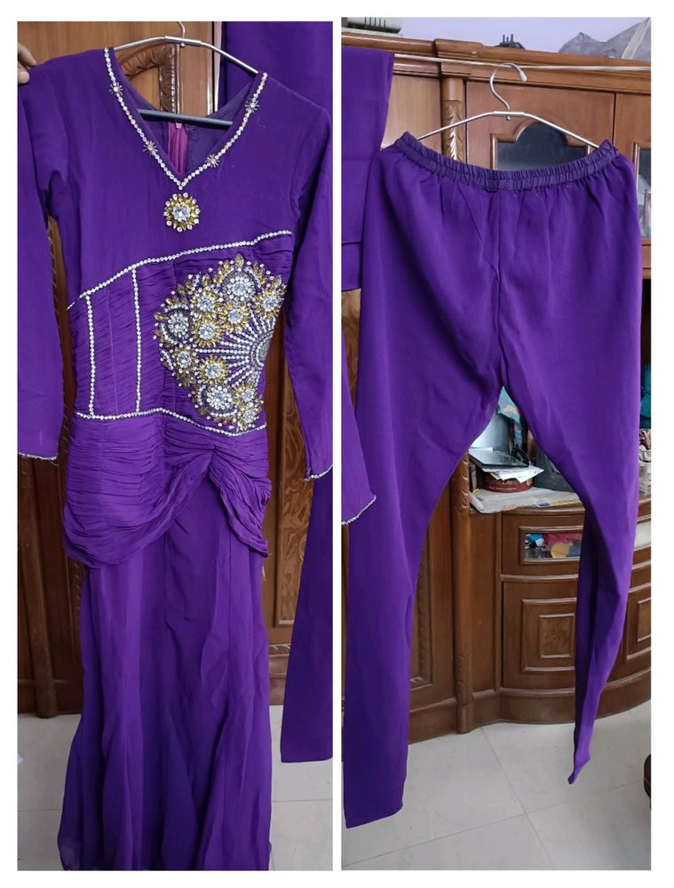 Purple Gown For Wedding