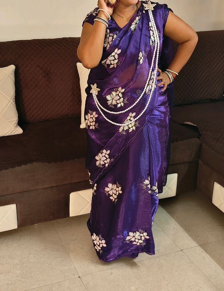 Beautiful Purple Saree