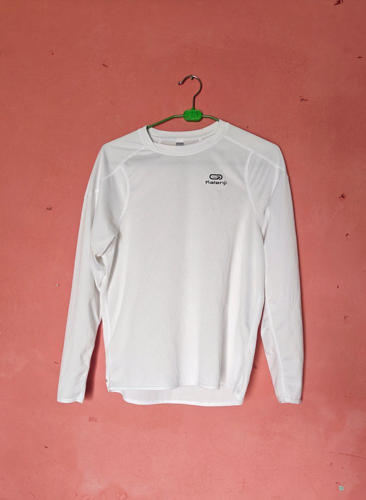 Decathlon White Full Sleeve Tshirt