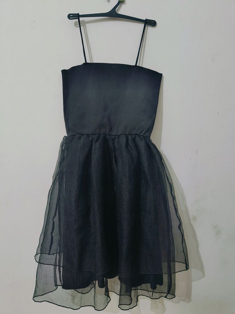 Black Shimmer Party Wear Dress