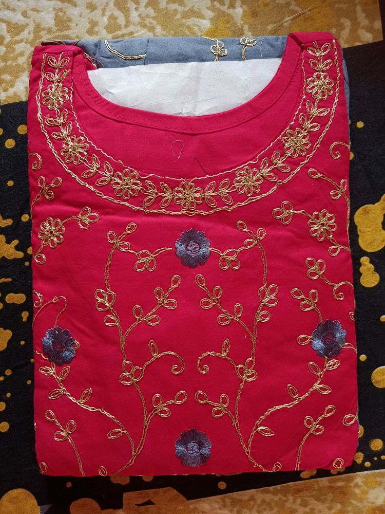 Red Anarkali Kurti