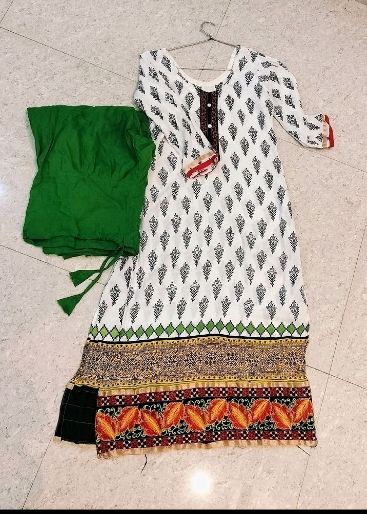 Kurta With Churidar Pajama And Dupatta