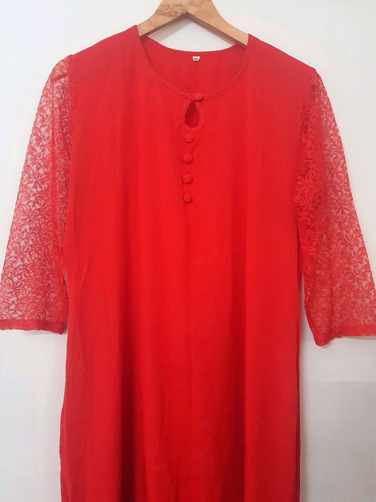 Lace High Low Kurta  🌟💎