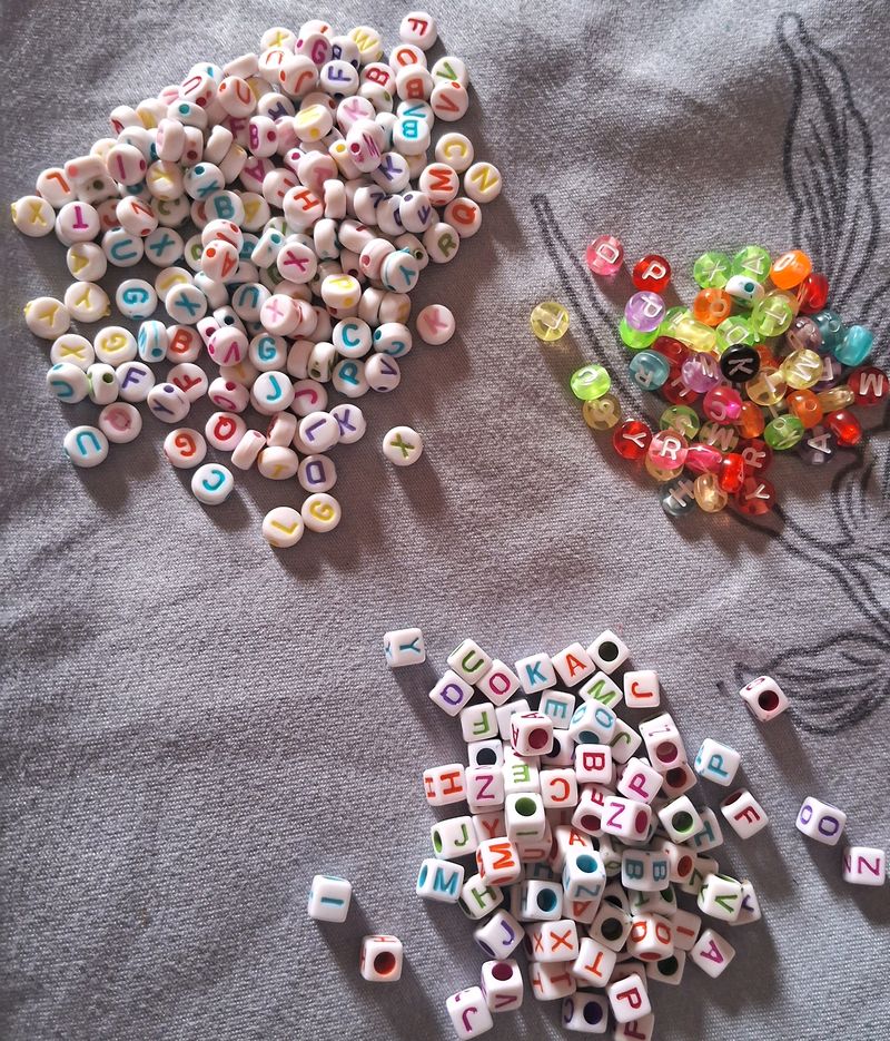 Multicolor Alphabet Beads