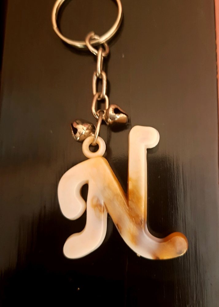 'N' Marble Keychain