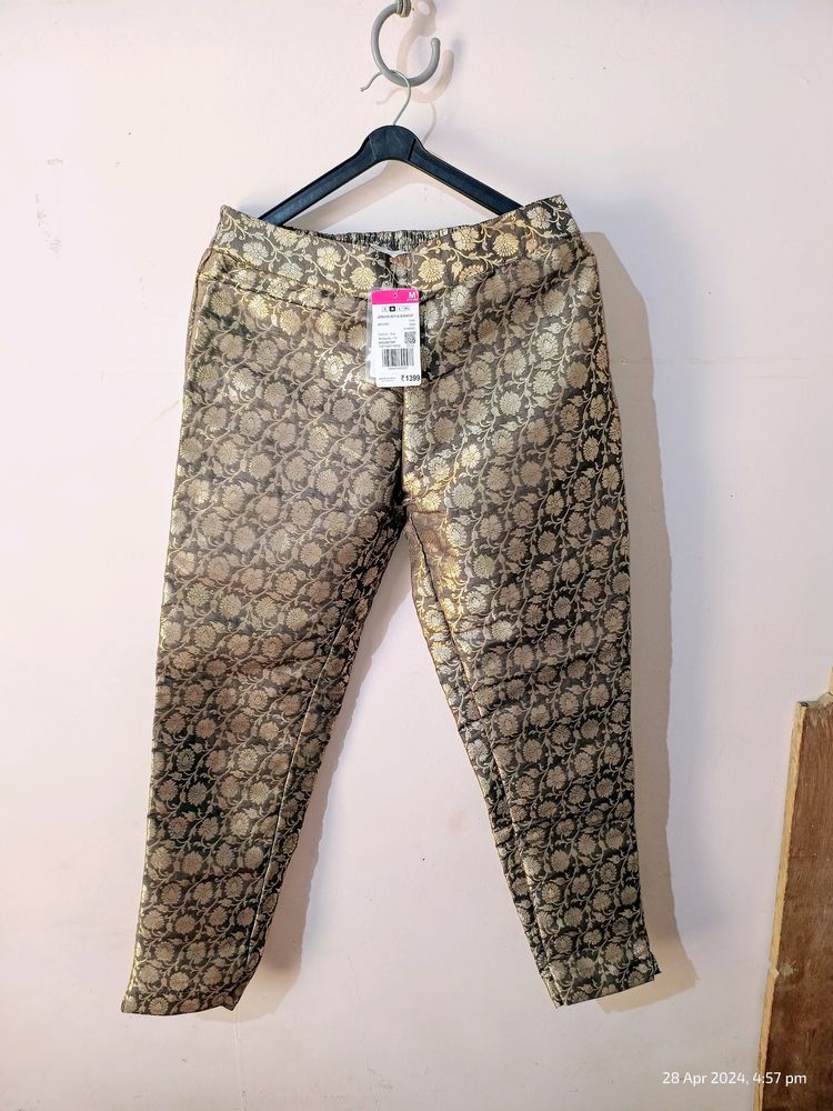 FabIndia  Brocade Pants Brown