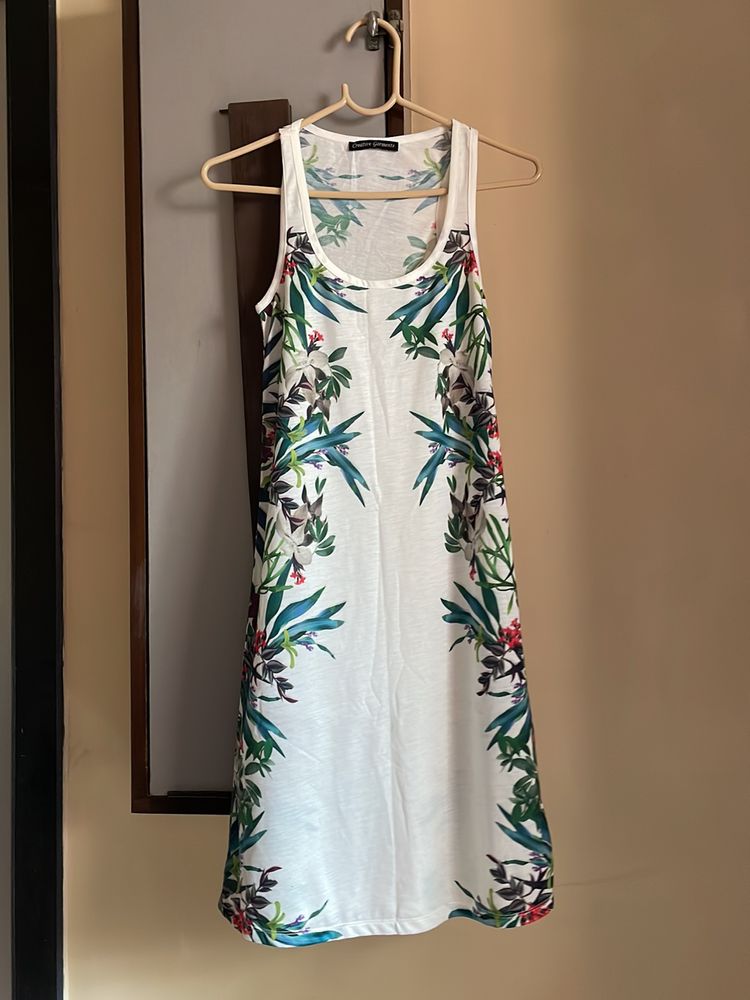 Tropical Print T-back Dress
