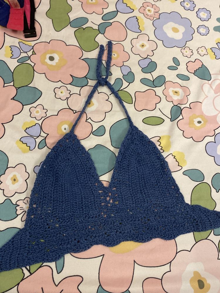 Crochet Strappy Crop Top