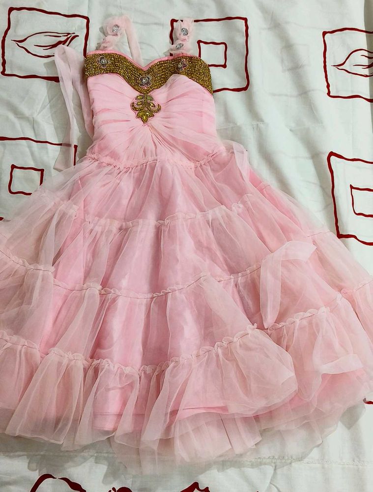 PINK FANCY FROCK FOR GIRLS KIDS