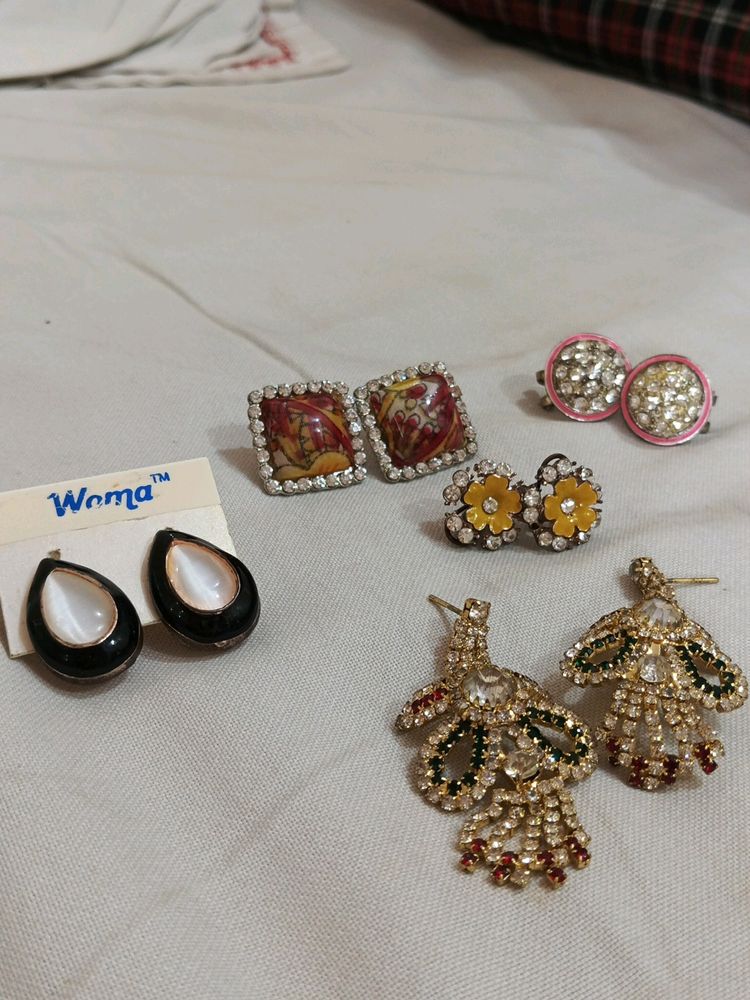 Combo Set - 5 Pairs- Earrings