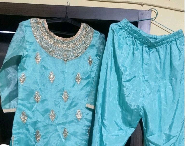 Sky Blue Kurta Pant & Dupatta