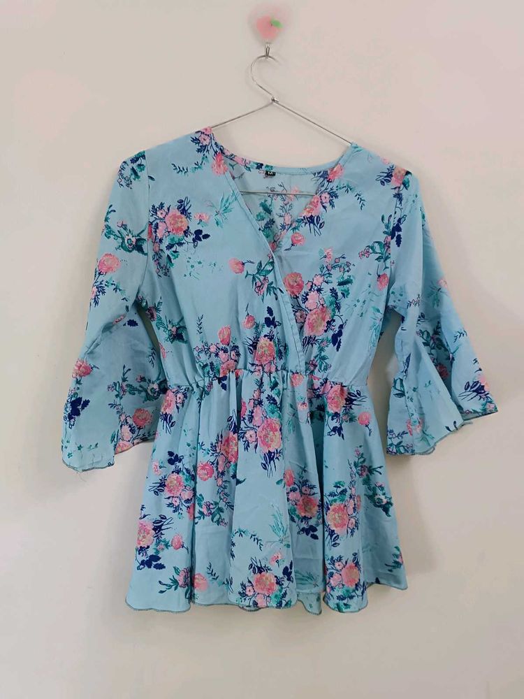 Sky Blue Kaftan Top