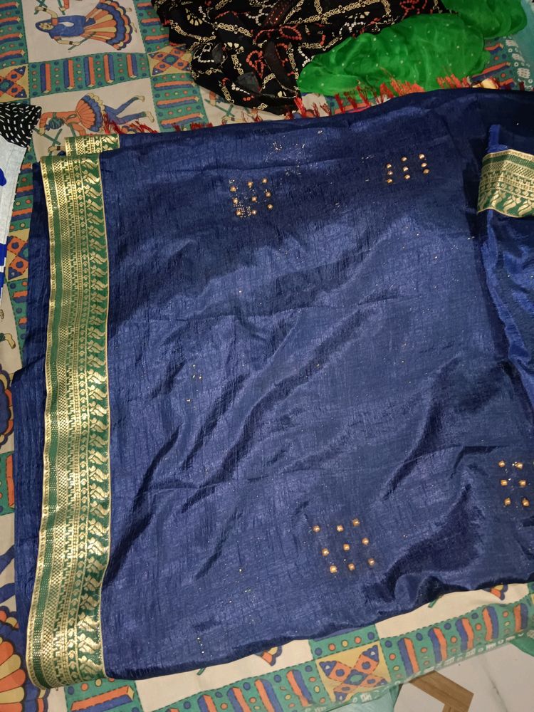 Unused Blue Saree