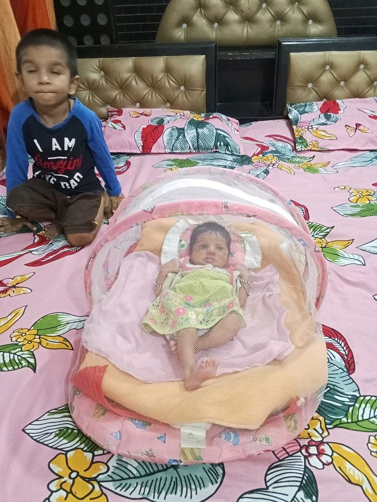 Donate Baby Jhoola And Sleeping Net Bag