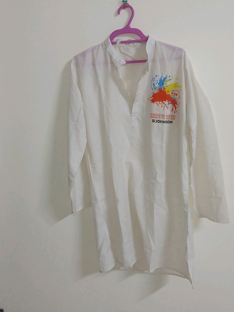 Off White Holi Kurta