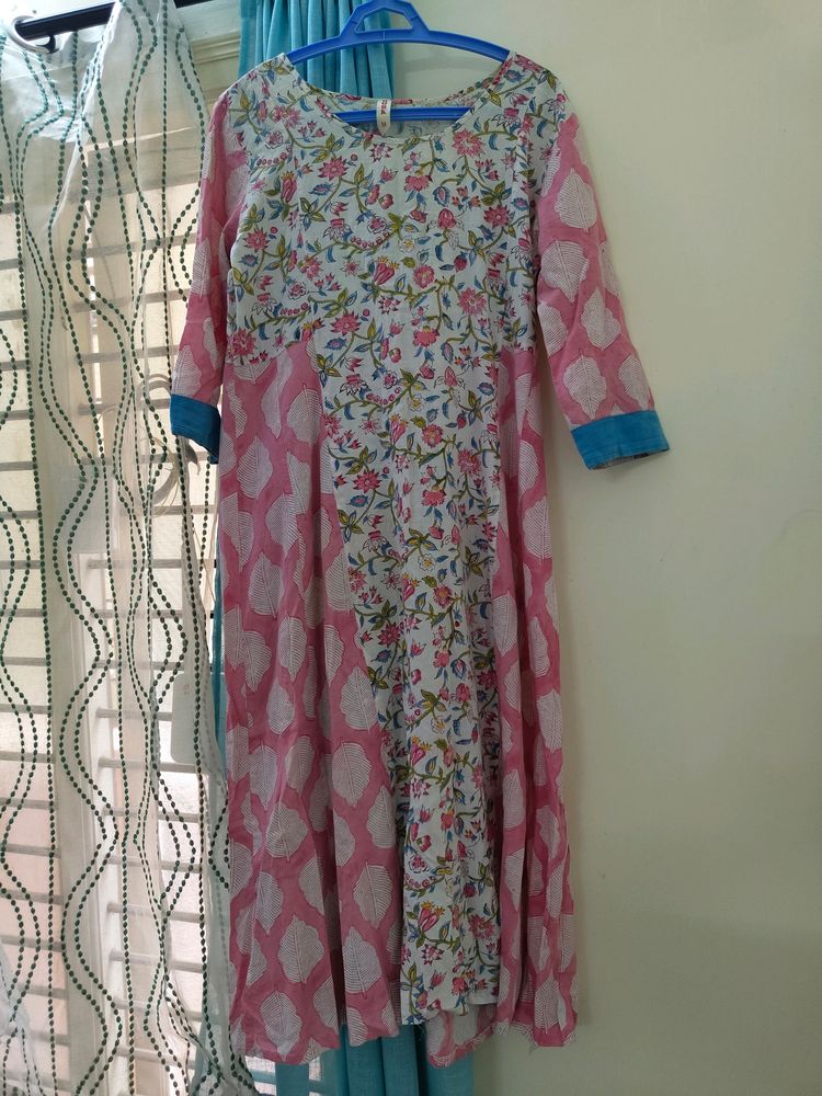 Pink Soft Cotton Kurti