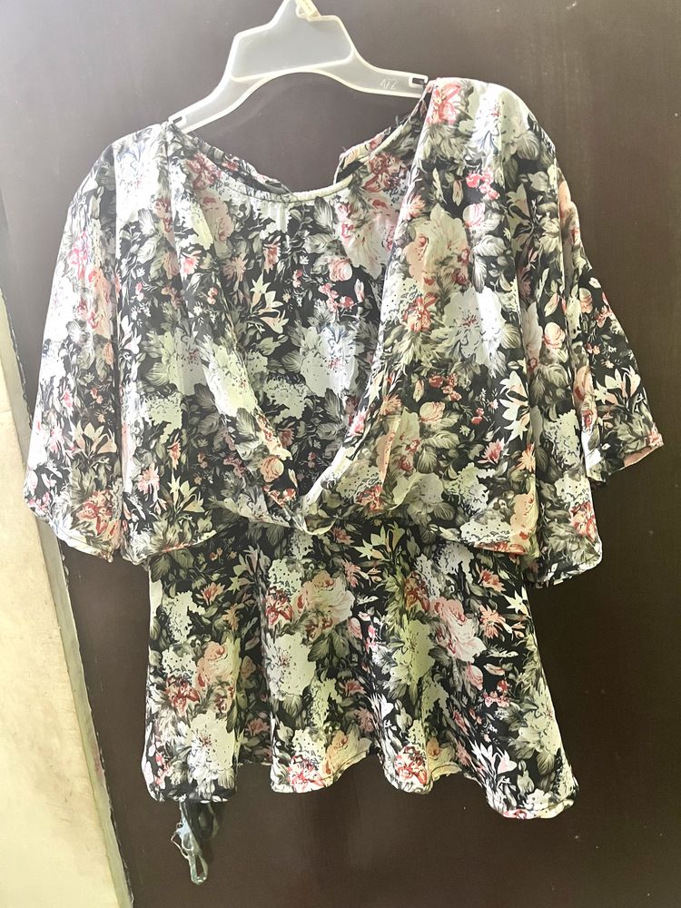 New Peplum Floral Top (S-L)