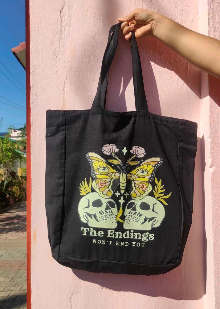 Black Butterfly Tote Bag