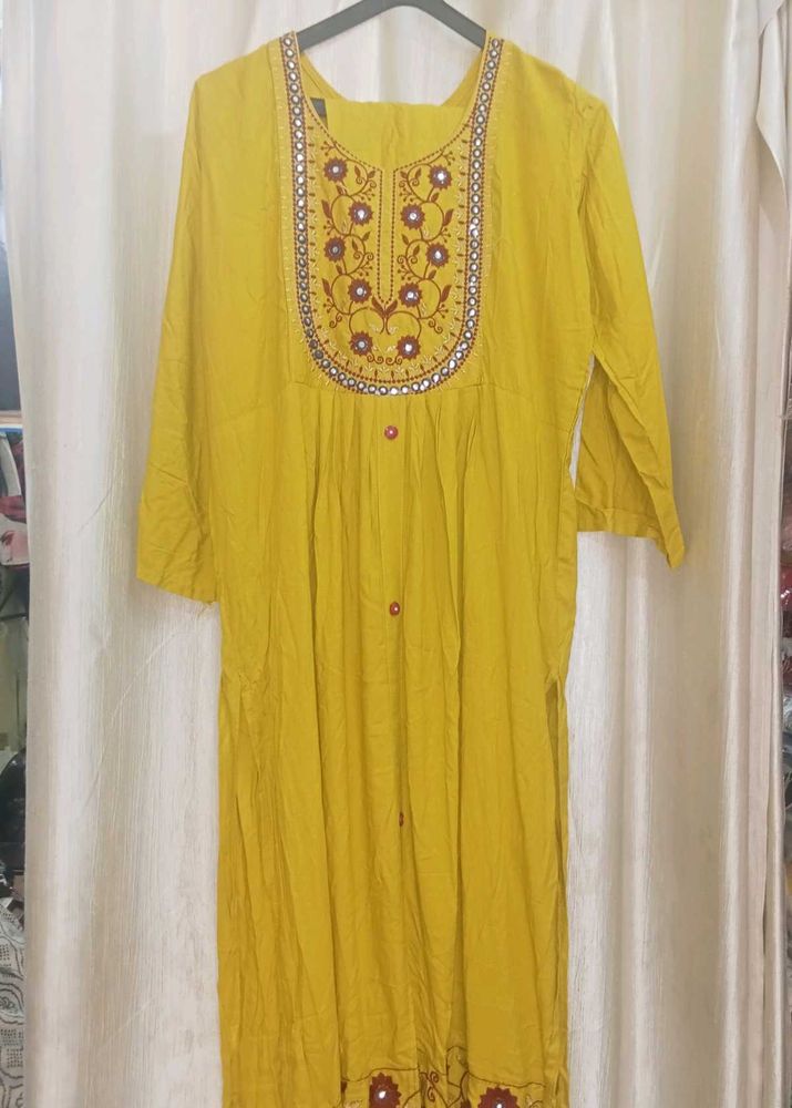 Yallow Kurta Best Fabric