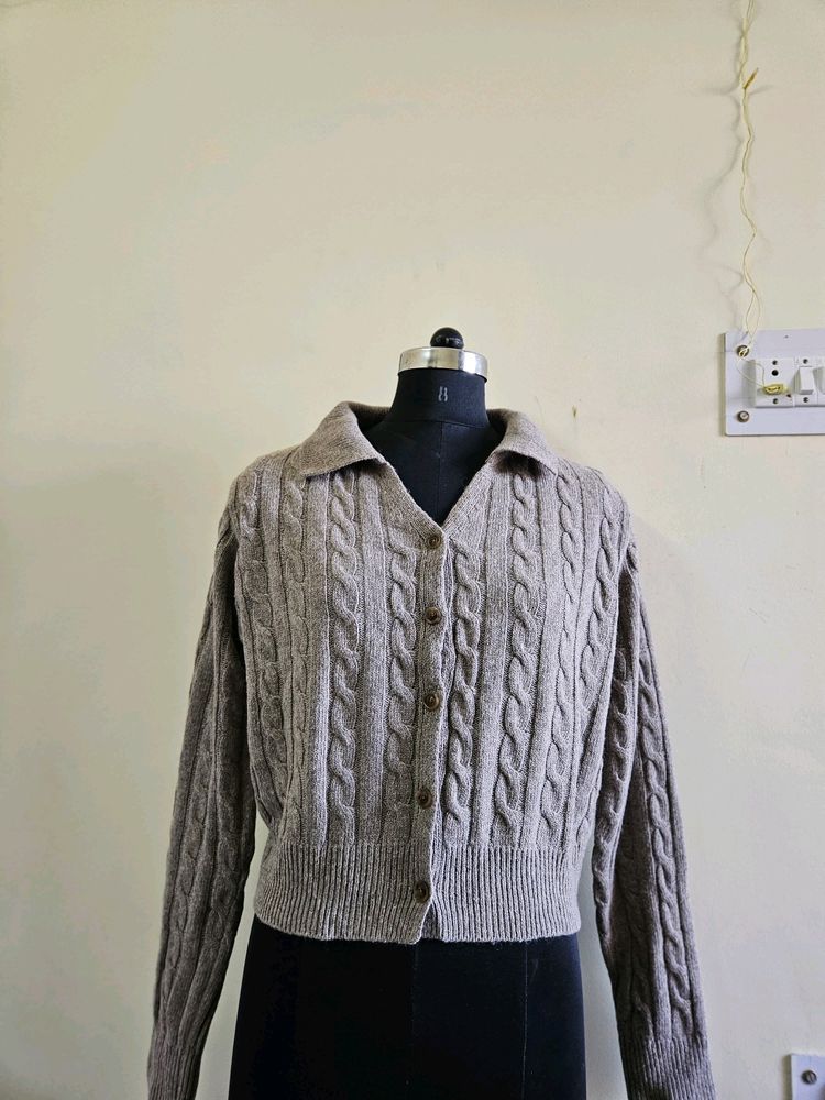 Cardigan Grey Thrifted