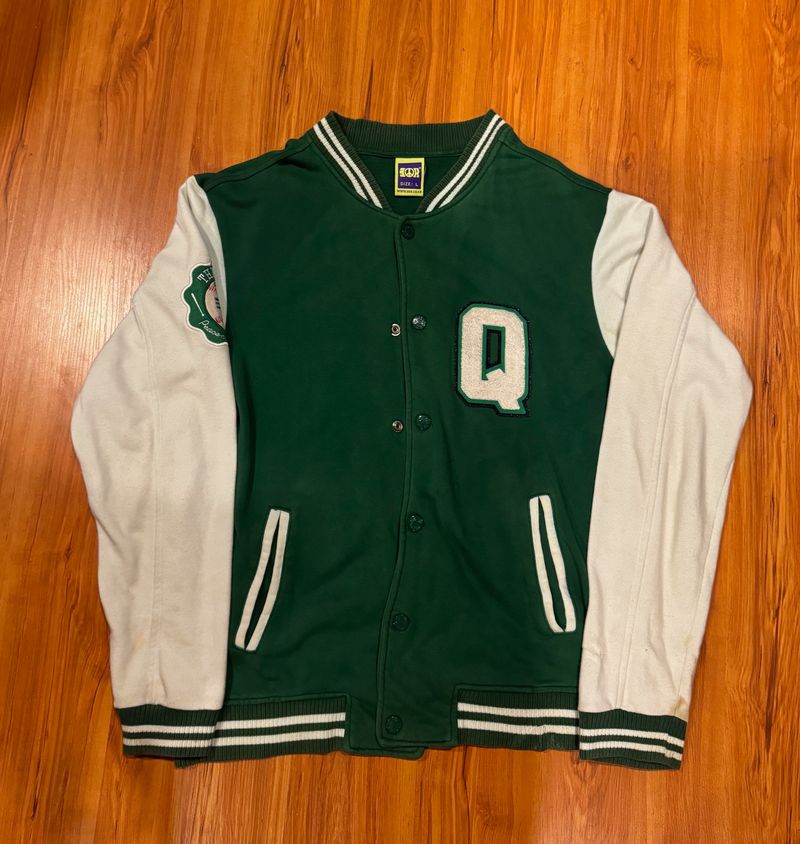 3QR Men's Vintage Varsity Jacket Casual Letter