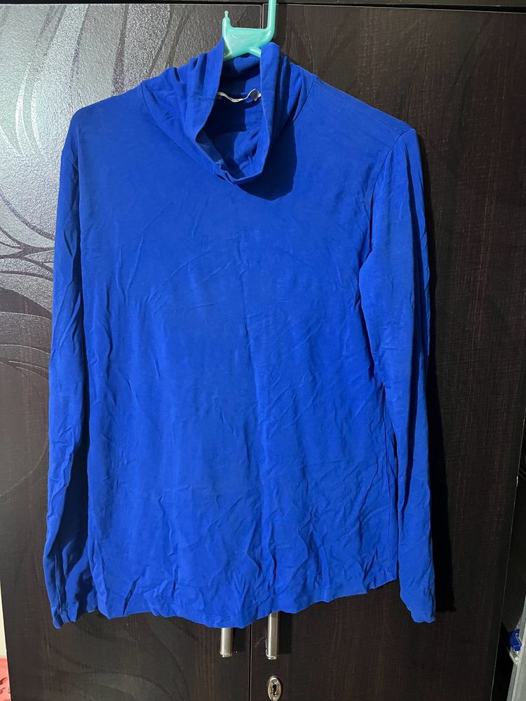 Blue Turtleneck Full Sleeves - XL