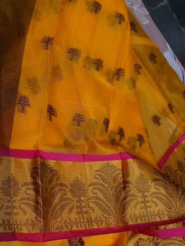 Yellow Colour Saree