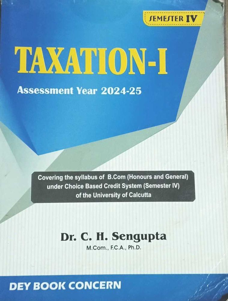 Taxation 4th Semester (Hons.Gen)