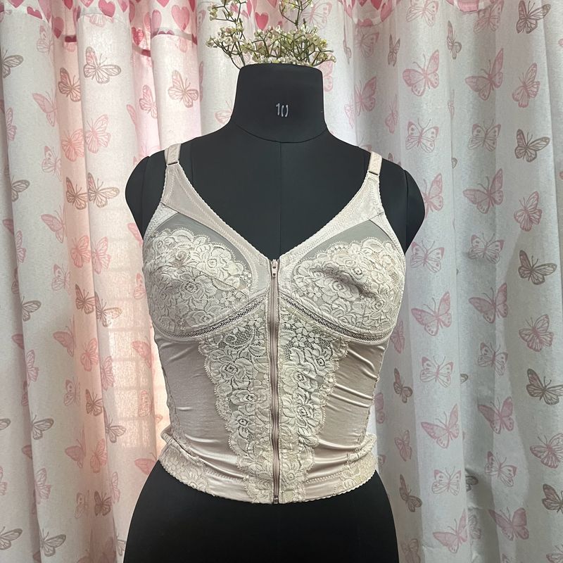 Beige Corset Bra Top