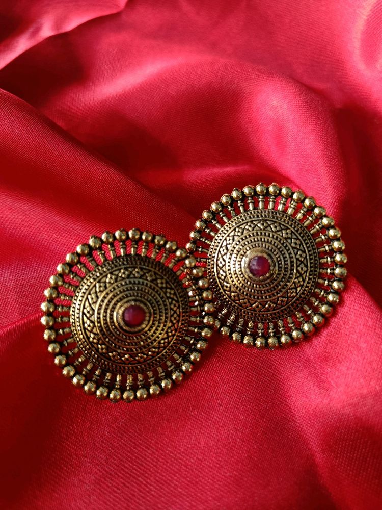 Golden Circular Stud