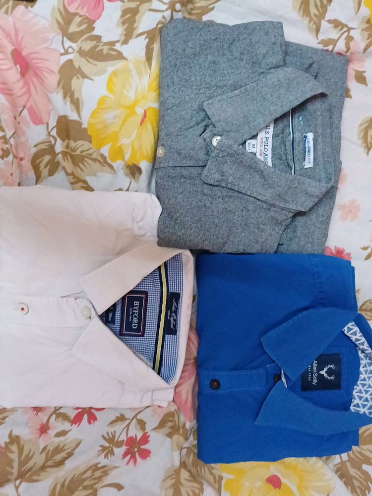 Combo Of 3 Branded Shirts M Size