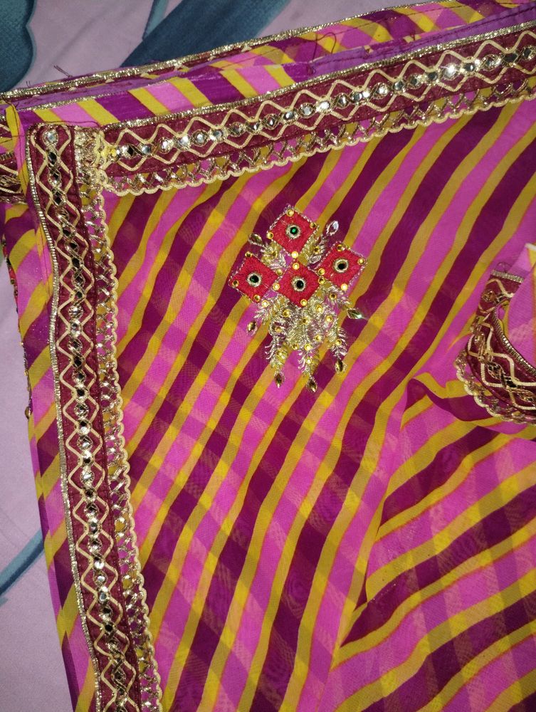 Rajasthani Leheriya Saree With Blouse