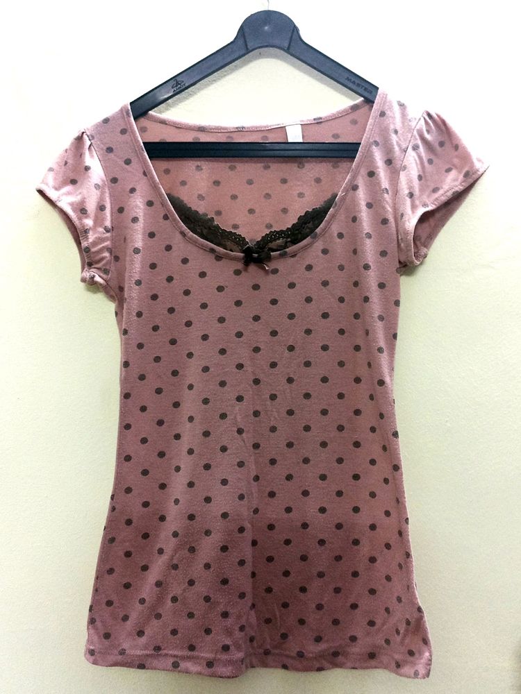 Cute Aesthetic Polka Dot Top.