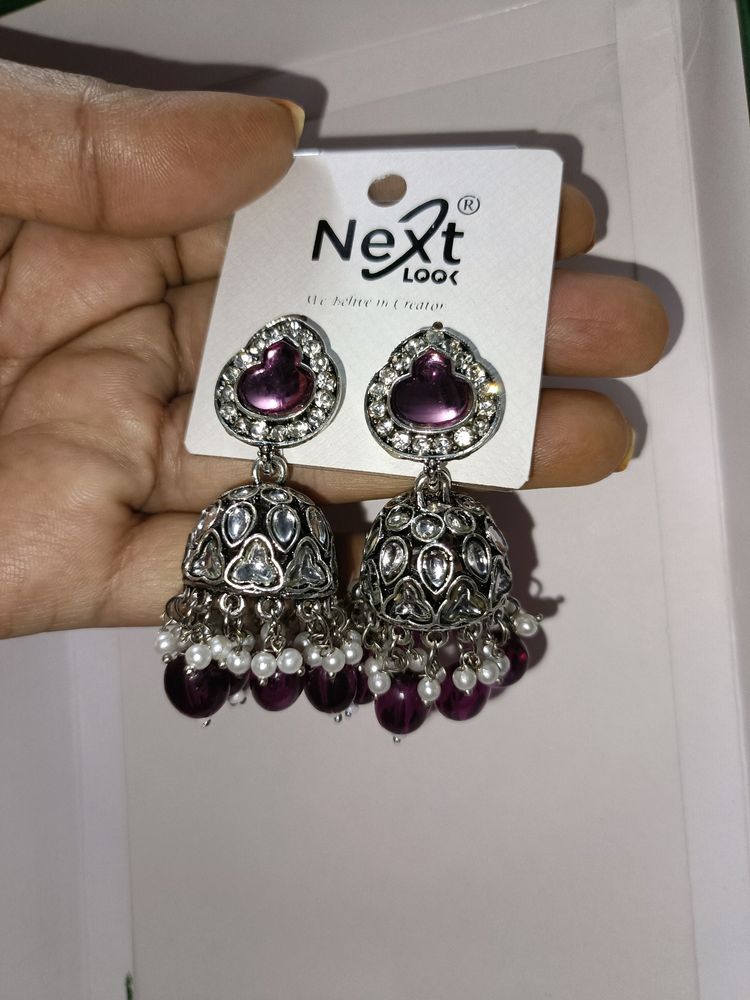 Bridal Party Wear Kundhan Earrings