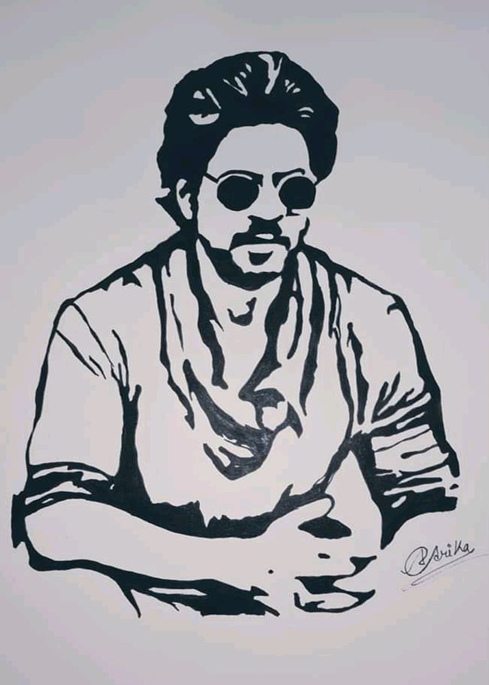 Handmade SHAHRUKH KHAN poster With Photo Frame